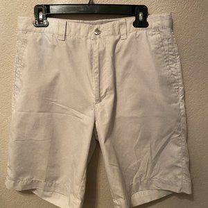 White pin striped callaway golf shorts